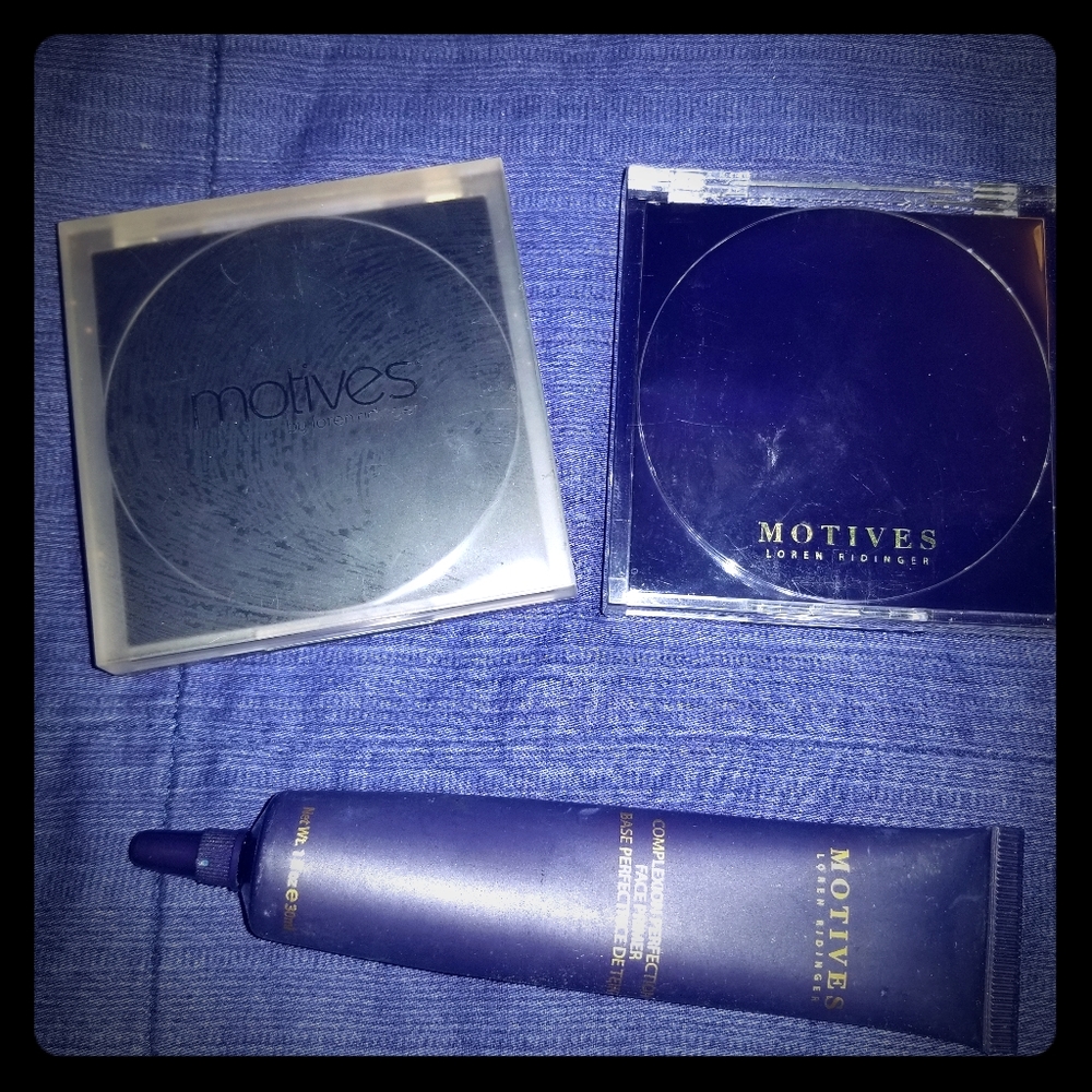Motives Cosmetics bronzer, hd powder and primer